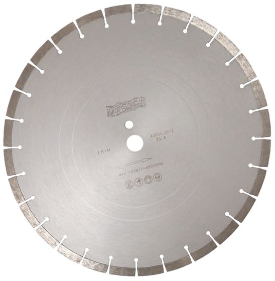 Алмазный диск по железобетону 400х25,4 мм Messer FB/M 01-15-400