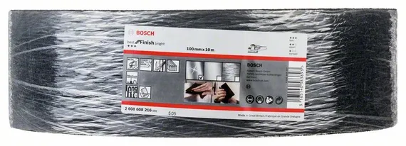 Скотч брайт Bosch рулон черный 100 мм x 10 м Medium S в упаковке