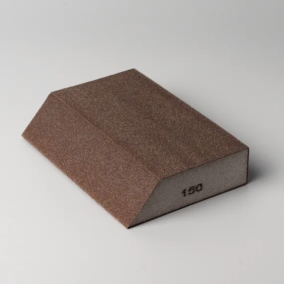 Губка шлифовальная 125x90x28 мм угловая Р150