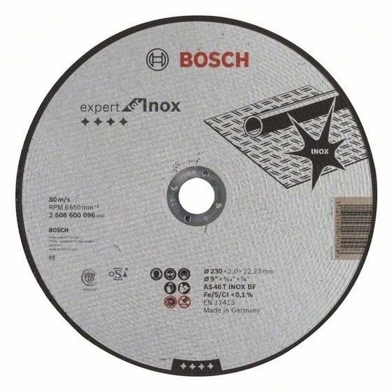 Отрезной круг Bosch Expert for INOX 180 x 2x 22.2 мм 2608600095