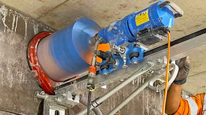 Как закрепить установку алмазного бурения