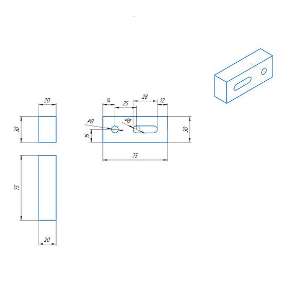 Кронштейн алюминиевый В20 №3