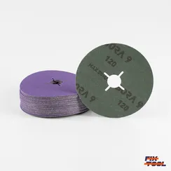 Круг фибровый Bora 9 P120 125 мм х 22 мм - 25 шт/уп