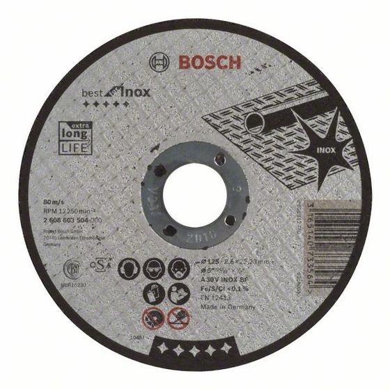 Отрезной круг Bosch Best for INOX 125 x 2.5 x 22.2 мм 2608603504