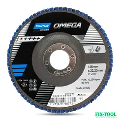 Круг лепестковый торцевой Norton Omega 125x22 R828 P40