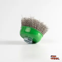 Щетка чашечная 75xМ14 Fix Inox ворс гофр нержавеющая сталь 0,30 мм