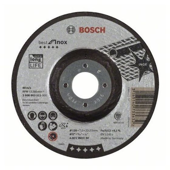 Зачистной круг Bosch Best for INOX, 125х7,0 мм №1