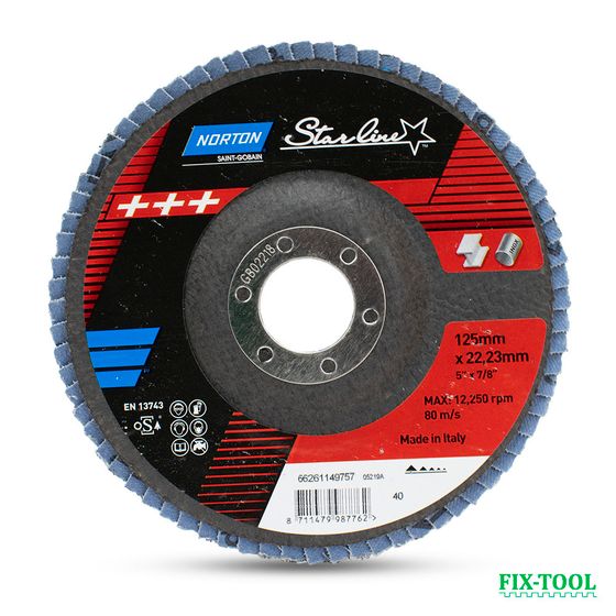 Круг лепестковый торцевой Norton StarLine 125x22 P40 66261149757 №1