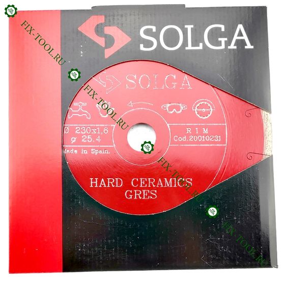 Алмазный диск по керамограниту 230х25,4 мм Solga Diamant HARD CERAMICS №2