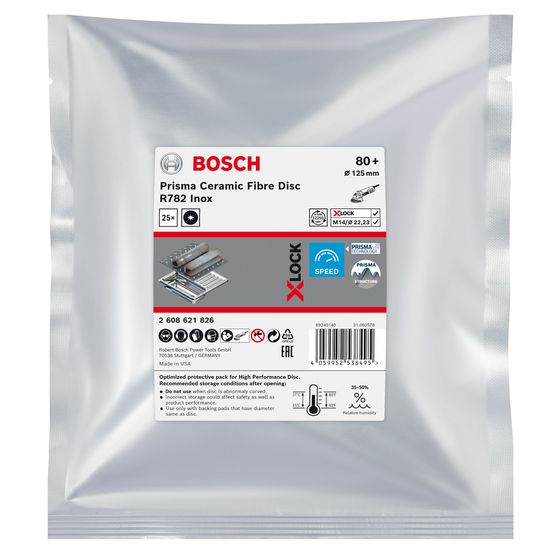 Фибровый круг Bosch 125 мм R782 Prisma P80 X-LOCK - 25 шт/уп №2 Фибровый круг Bosch 125 мм R782 Prisma P80 X-LOCK - 25 шт/уп №2