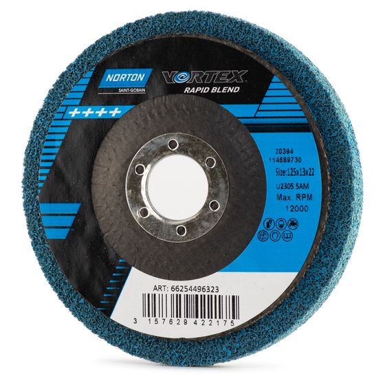Круг прессованный нетканый Norton BearTex Vortex Rapid Blend 125x13x22 мм 5АМ №1