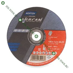 Отрезной круг по нержавеющей стали Norton Vulcan 150x1,6x22,2 мм 66252833404