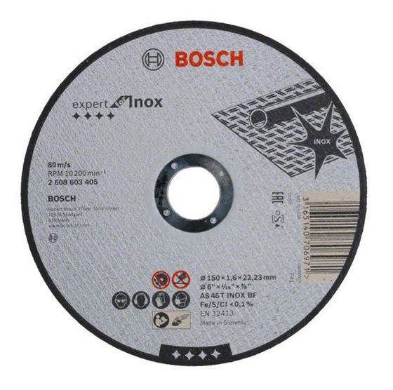 Отрезной круг по нержавеющей стали Bosch Expert for INOX 150x1,6x22,2 мм