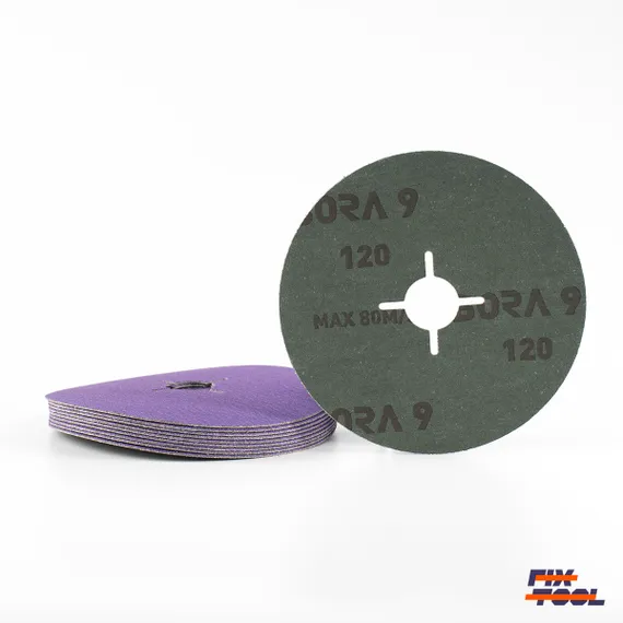 Круг фибровый Bora 9 P120 125 обратная сторона