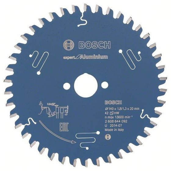 Пильный диск Bosch Expert for Aluminium 140x20x1.8/1.3x42T