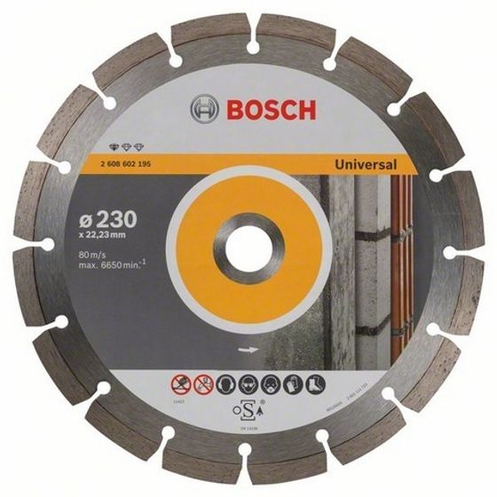 Алмазный диск BOSCH 230D сегментированный Professional for Universal