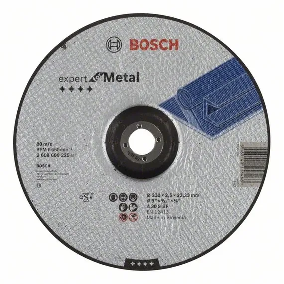 Отрезной круг по металлу Bosch Expert for Metal 230 x 2.5 x 22.2 мм 2608600225