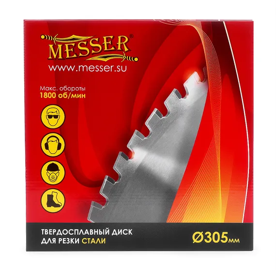 Твердосплавный диск по металлу MESSER 305x25.4x1.8/2.2x72T