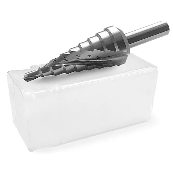 Ступенчатое спиральное сверло Messer 4-20 мм 9 ступеней в упаковке