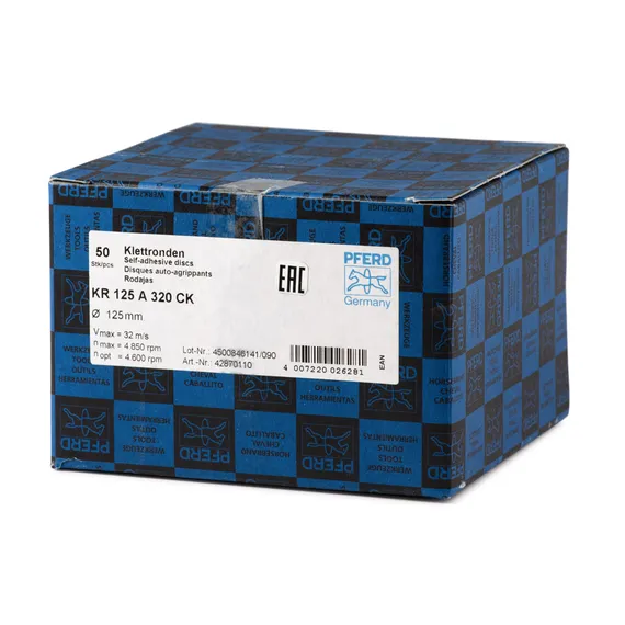 Упаковка шлифовальных кругов на липучке зернистость Р320 42870110