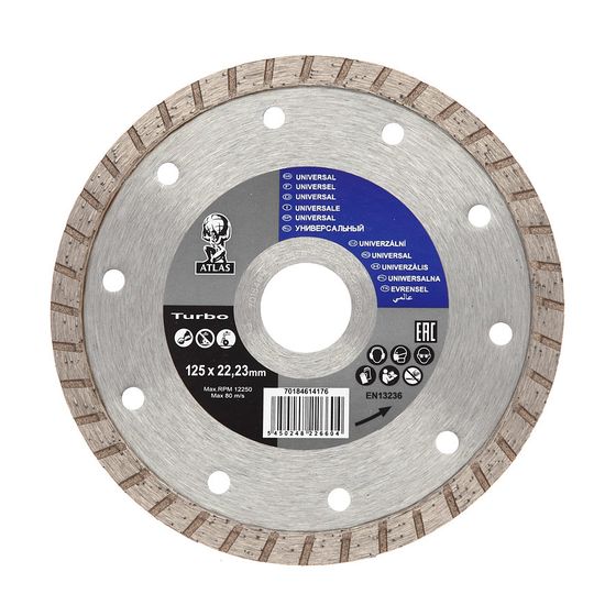 Алмазный диск по бетону ATLAS UNI Turbo 125х22,2 мм 70184614176 №1