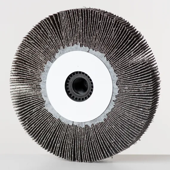 Круг лепестковый радиальный P40 125x20xМ14 A тыльная сторона с резьбой