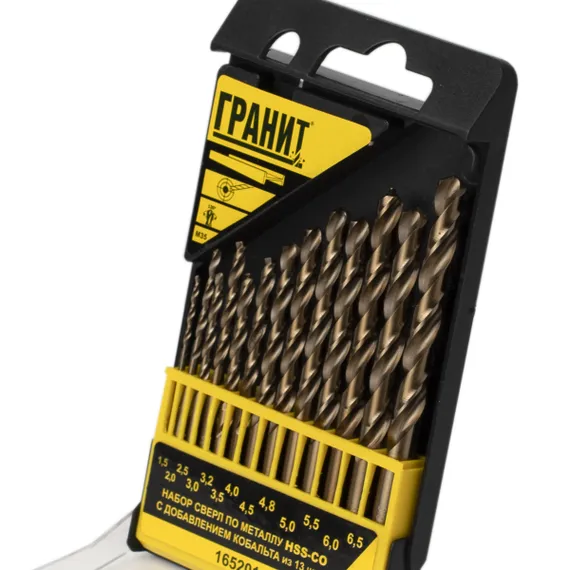 Набор сверл с кобальтом крупным планом Гранит