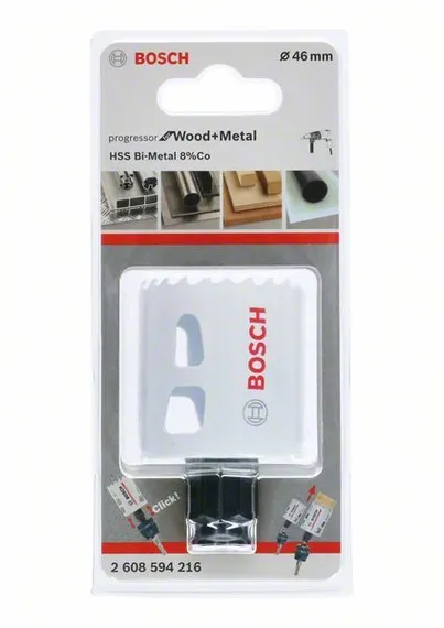 Коронка биметаллическая 46 мм Bosch Progressor в упаковке