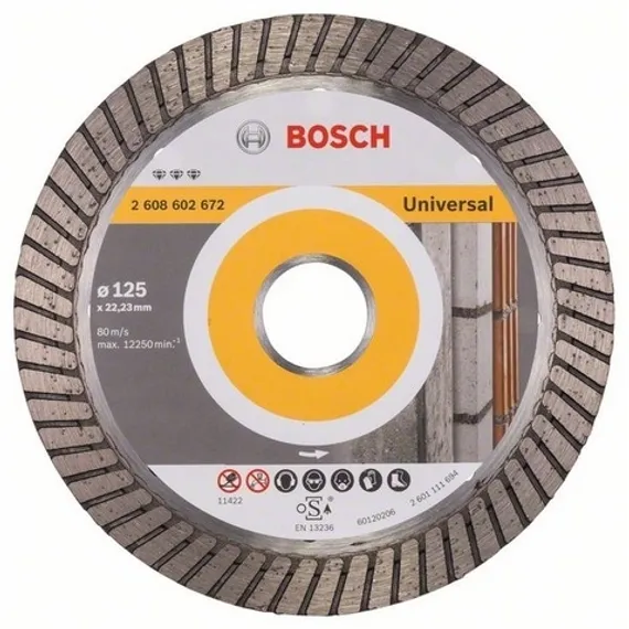 Алмазный диск Bosch Best for Universal Turbo 125х22,23 мм 2608602672