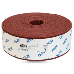 Скотч брайт TAF рулон красный 115 мм x 10 м Very Fine