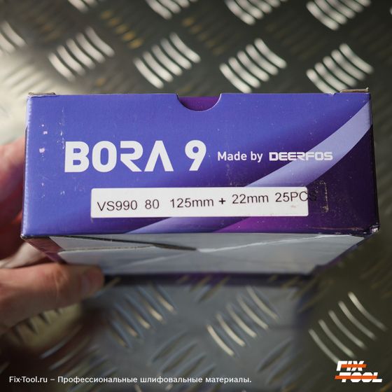 Круг фибровый Bora 9 P80 125 мм х 22 мм - 25 шт/уп №4