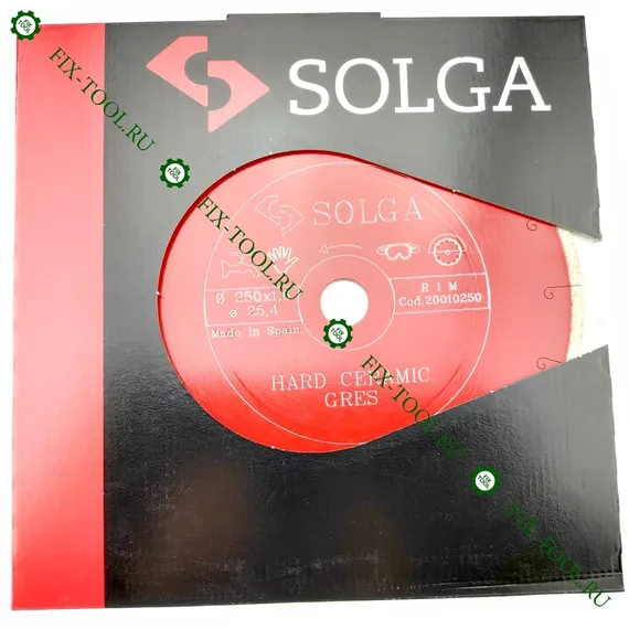 Диск алмазный 250х25,4 мм Solga Diamant HARD CERAMICS по керамограниту 20010250 в упаковке