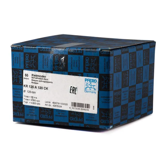 Упаковка шлифовальных кругов на липучке зернистость Р120 42870104