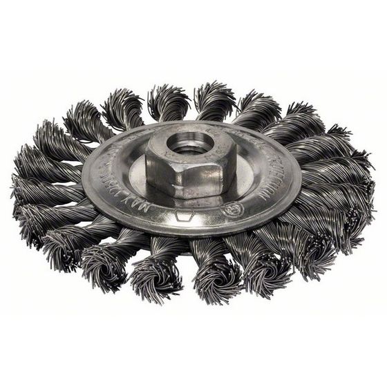 Кольцевая щетка BOSCH M14 0.5х115 мм пучки сталь 2608622059 №1