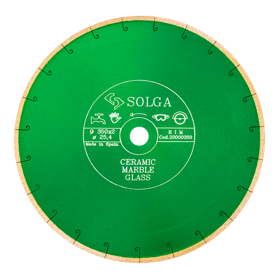 Алмазный диск по керамограниту 350х25,4 мм Solga Diamant CERAMICS MARBLE №1