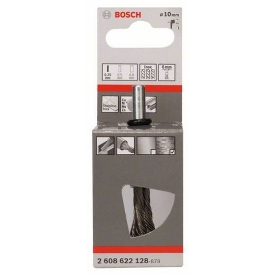 Кистевидная щетка Bosch 6мм 0.35 x 10мм пучки INOX 2608622128 №2