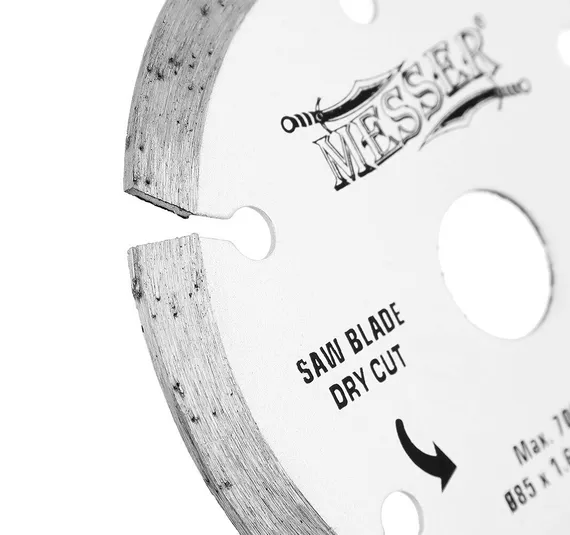 Маленький алмазный диск Messer 85мм по бетону, камню и плитке 10-40-853