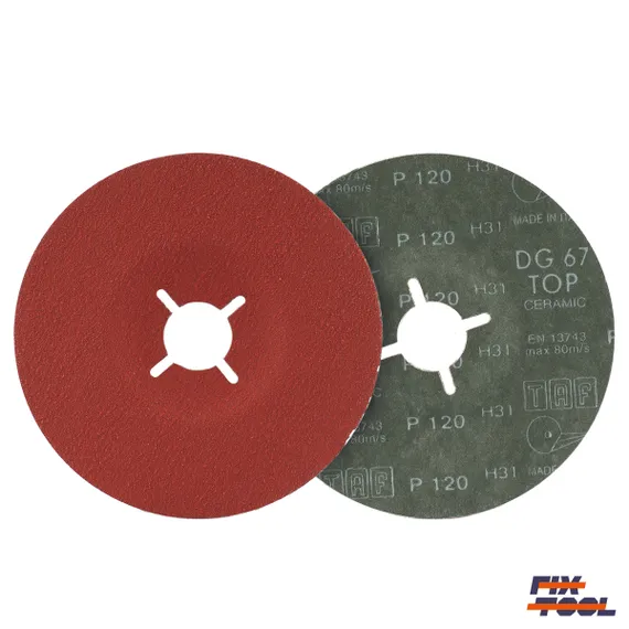 Круг фибровый 125 мм P120 с двух сторон TAF
