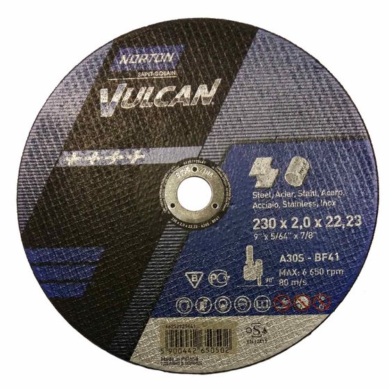 Отрезной круг по металлу Norton Vulcan 230x2x22,2 мм 66252925441 №1