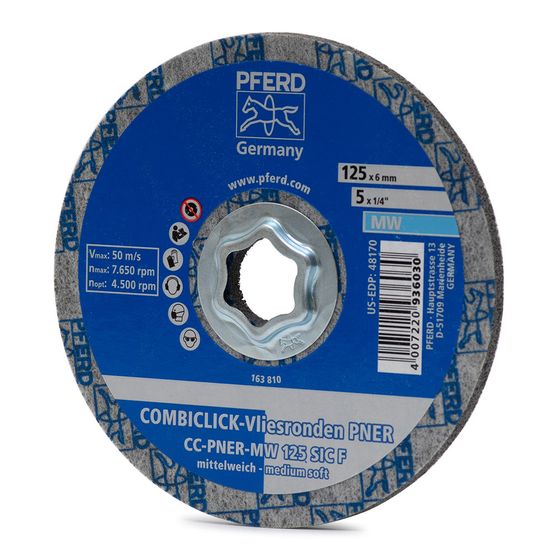 Круг прессованный нетканый PFERD CC-PNER MW 125х6 SIC F №1
