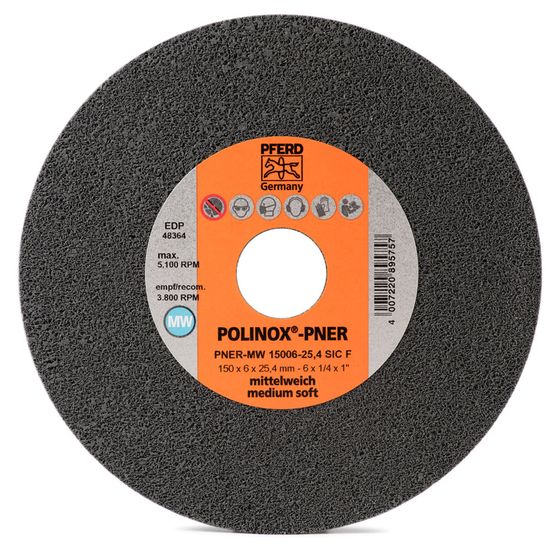 Круг прессованный нетканый PNER-MW 150х6х25,4 SIC F №1