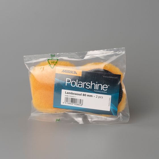Полировальный круг Mirka Polarshine PRO из натуральной овчины 80мм (2 шт/уп) №3 Полировальный круг Mirka Polarshine PRO из натуральной овчины 80мм (2 шт/уп) №3
