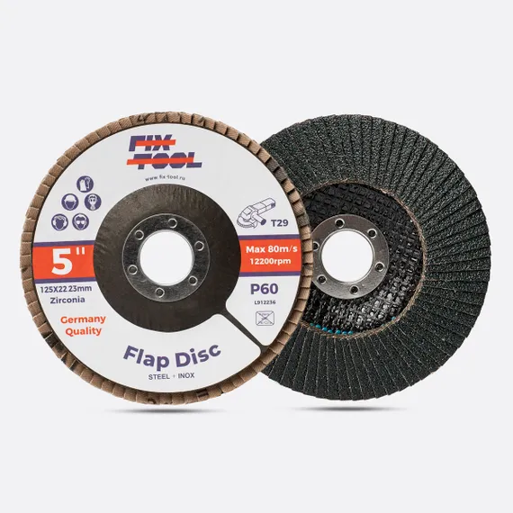 Круг лепестковый торцевой 125x22 мм Fix-Tool Z P60 INOX