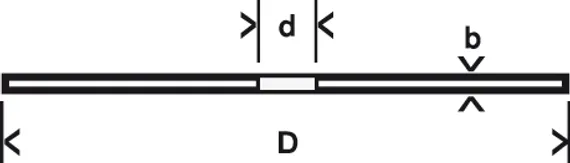 Отрезной круг Bosch Standard for INOX 125х1 мм прямой, чертеж