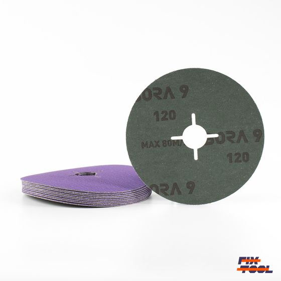 Круг фибровый Bora 9 P120 125 мм x 22 мм - 10 шт/уп №3 Круг фибровый Bora 9 P120 125 мм x 22 мм - 10 шт/уп №3