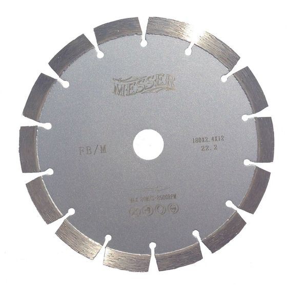 Алмазный диск по железобетону 180х22,23 мм Messer FB/M 01-15-180 №1