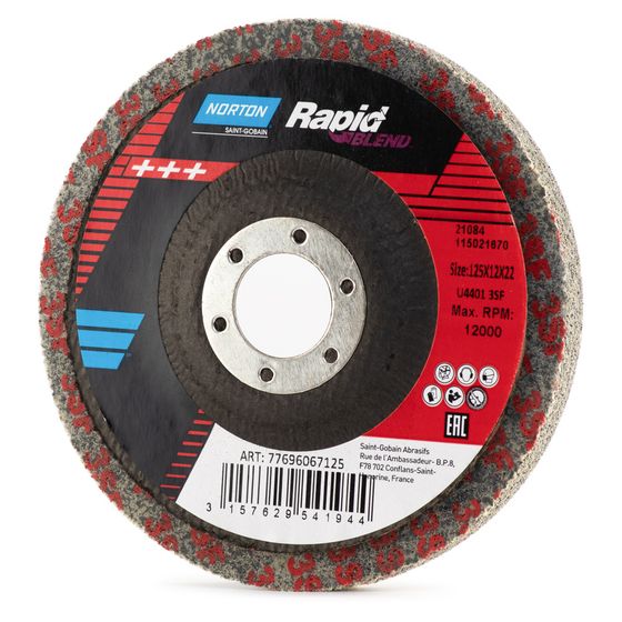 Круг прессованный нетканый Norton BearTex Rapid Blend 125х12х22,2 NEX 3SF №1