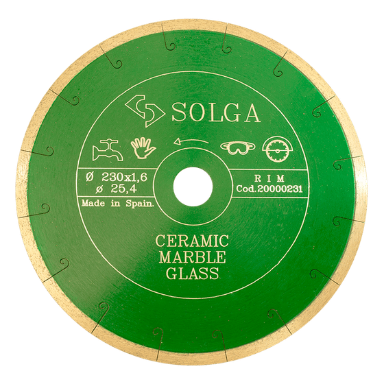 Алмазный диск по керамограниту 230х25,4 мм Solga Diamant CERAMICS MARBLE №1