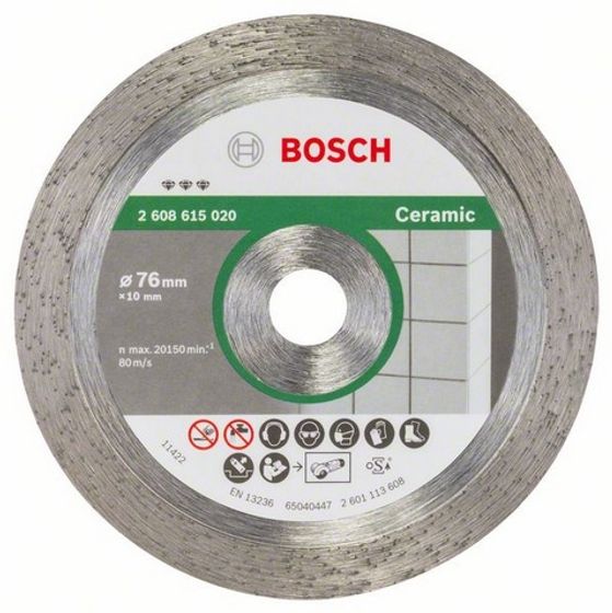 Алмазный диск BOSCH 76х1х10 мм по керамике для мини болгарки GWS 10,8-76 V-EC