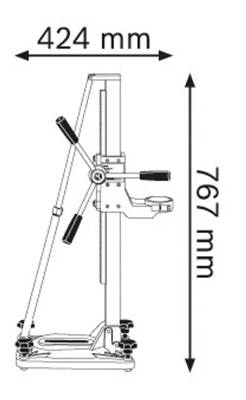 Стойка сверлильного станка Bosch GCR 180 Professional 0601190100 размеры
